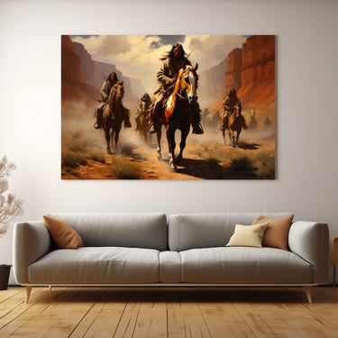Peinture Chevaux Indiens
